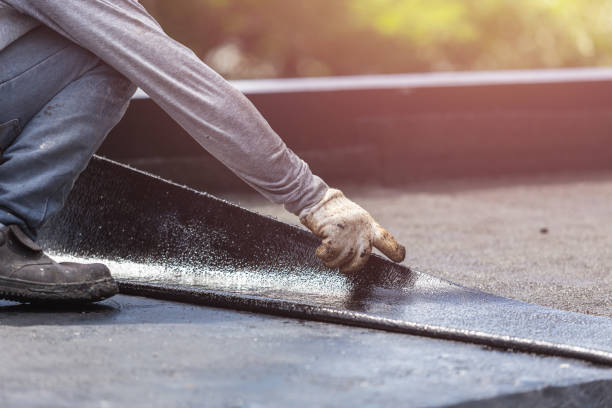 Professional Basement Waterproofing technician working in Brookston, IN
